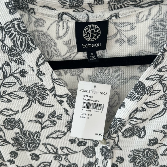 BOBEAU Floral Button Up Tie Front - Picture 7 of 12